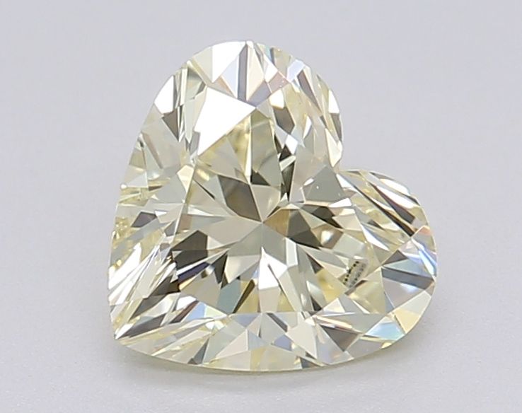 Lab-Grown Heart Diamond - 1.05 Carats, Light Yellow Color, VS1 Clarity - Certified by IGI - Report Number: LG618485756