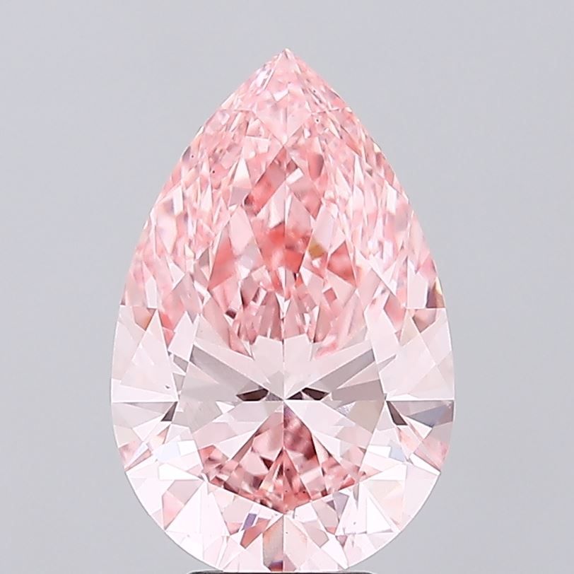 Lab-Grown Pear Diamond - 6.28 Carats, Fancy Intense Pink Color, VS1 Clarity - Certified by IGI - Report Number: LG685530806