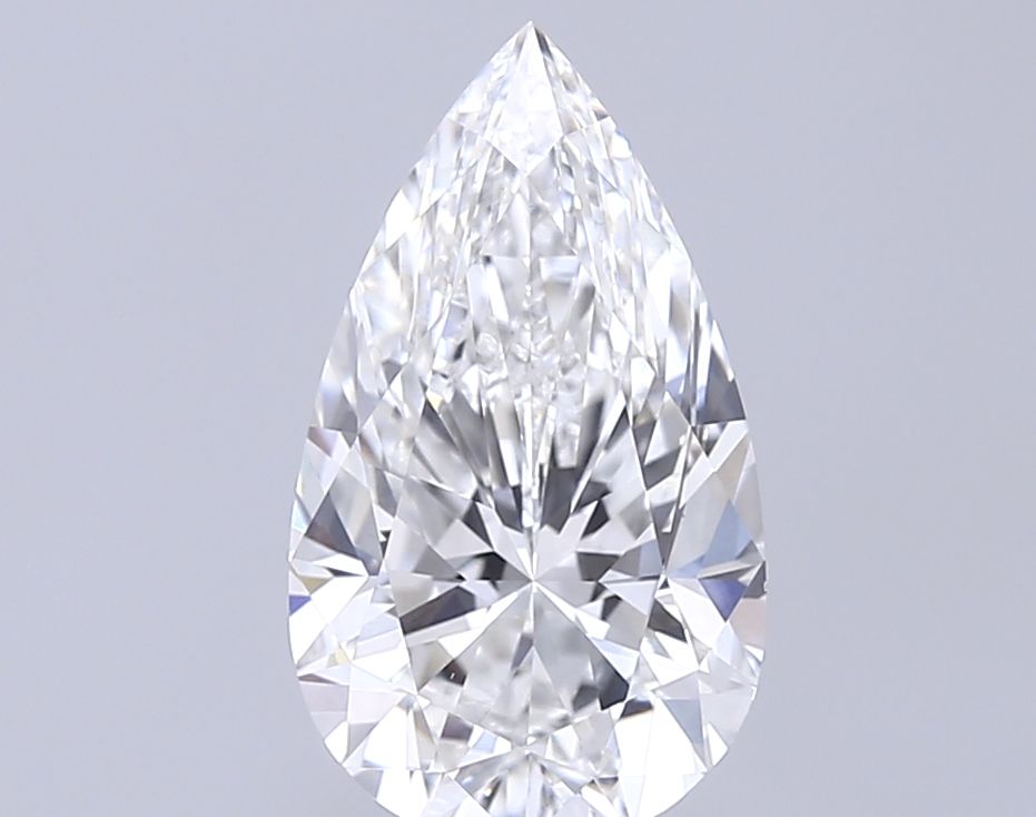 Lab-Grown Pear Diamond - 3.01 Carats, F Color, VVS2 Clarity - Certified by IGI - Report Number: LG687521496