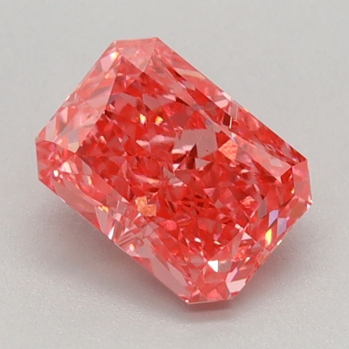 Lab-Grown Radiant Diamond - 0.81 Carats, Fancy Vivid Pink Color, VS1 Clarity - Certified by IGI - Report Number: LG642484937