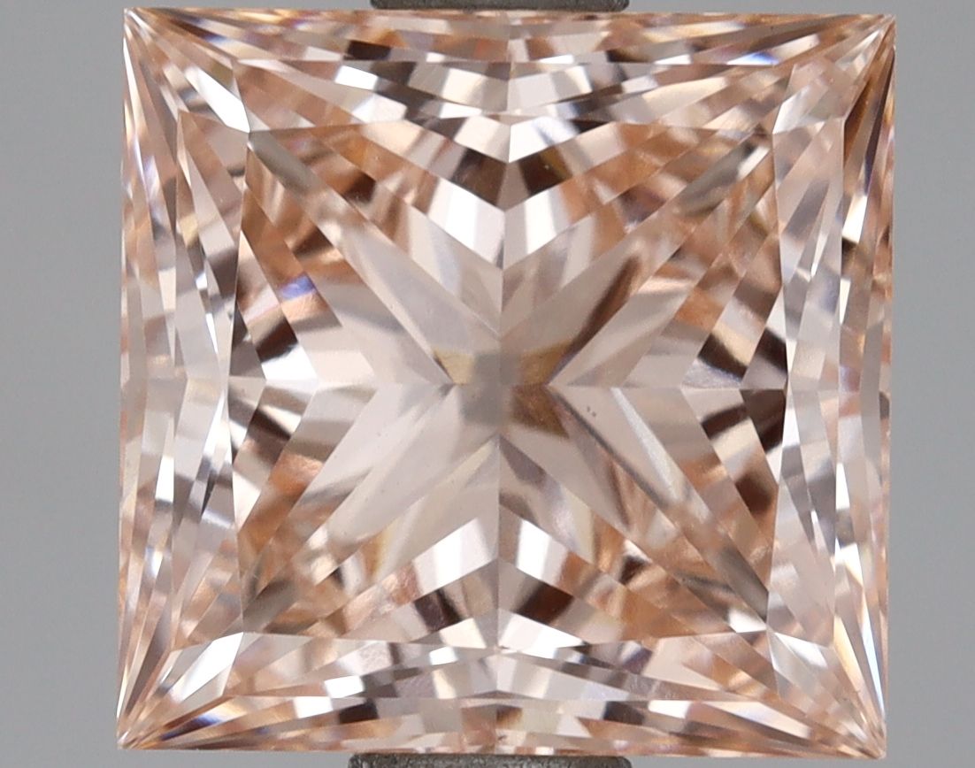Lab-Grown Princess Diamond - 3.01 Carats, Fancy Intense Pink Color, VS1 Clarity - Certified by IGI - Report Number: LG691553446