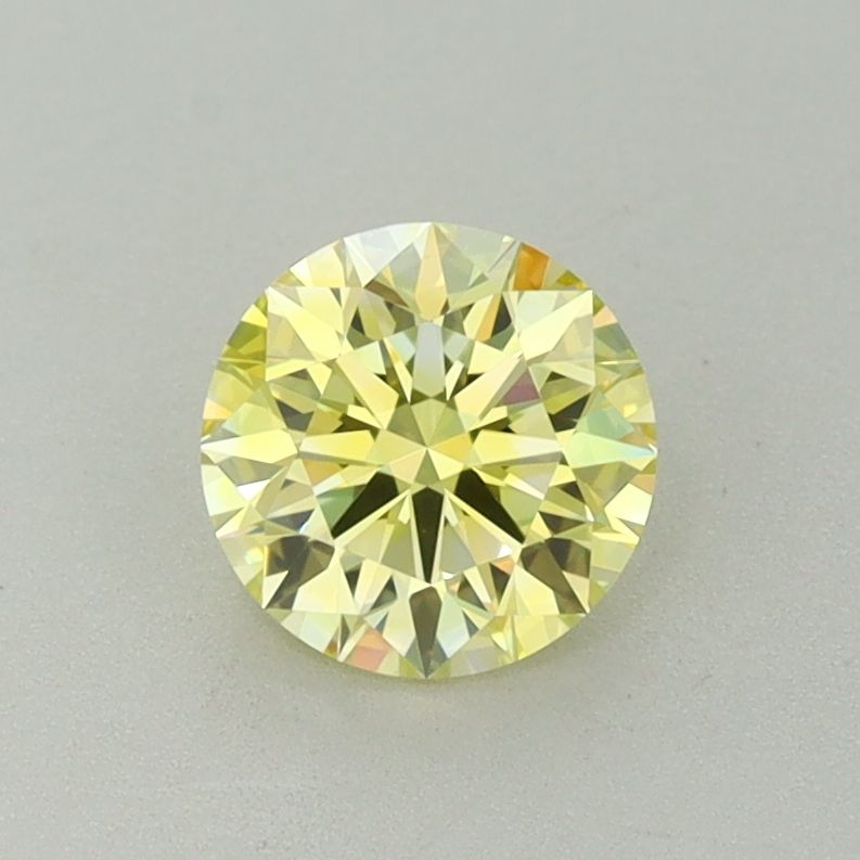 Lab-Grown Round Diamond - 0.8 Carats, Fancy Intense Yellow Color, VS1 Clarity - Certified by IGI - Report Number: LG635452460