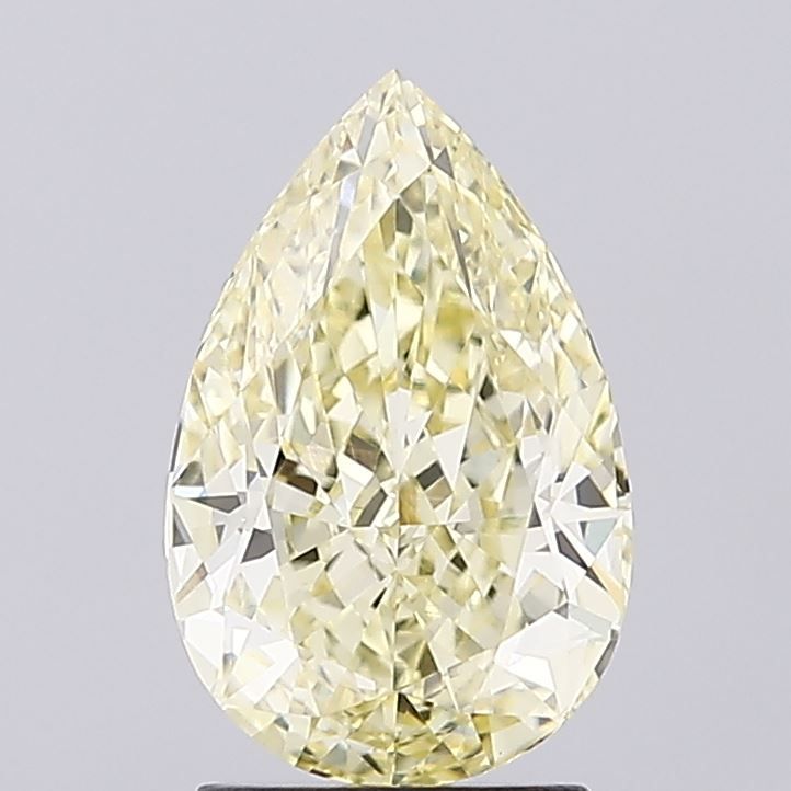 Lab-Grown Pear Diamond - 2.52 Carats, Fancy Intense Yellow Color, VVS2 Clarity - Certified by IGI - Report Number: LG659437820