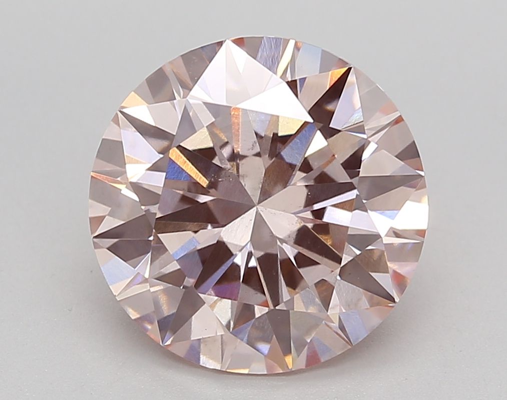 Lab-Grown Round Diamond - 4.0 Carats, Fancy Pink Color, VS2 Clarity - Certified by IGI - Report Number: LG625432422