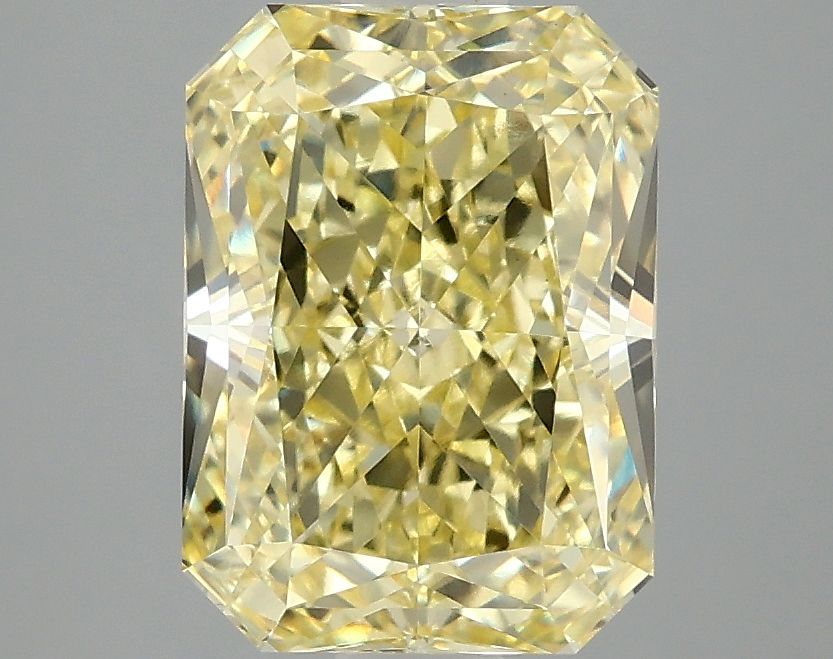 Lab-Grown Radiant Diamond - 3.04 Carats, Fancy Vivid Yellow Color, VVS2 Clarity - Certified by IGI - Report Number: LG683501606