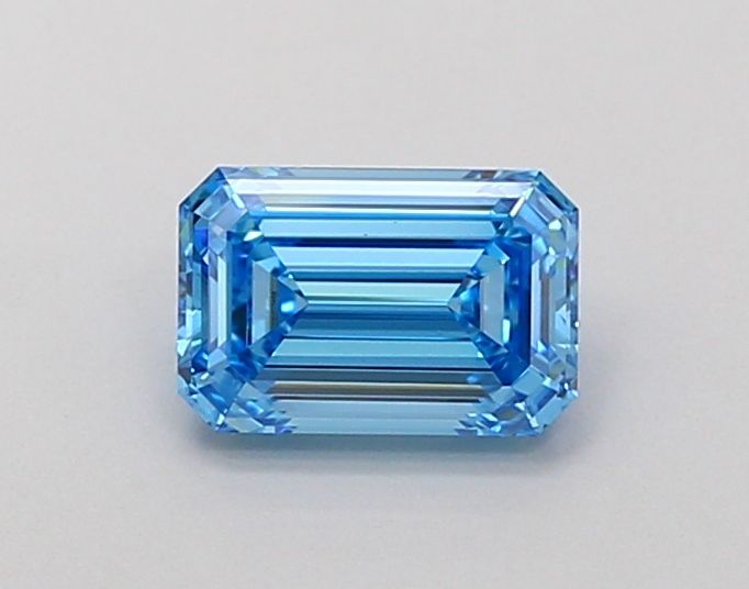 Lab-Grown Emerald Diamond - 1.09 Carats, Fancy Vivid Blue Color, VS1 Clarity - Certified by IGI - Report Number: LG690513468