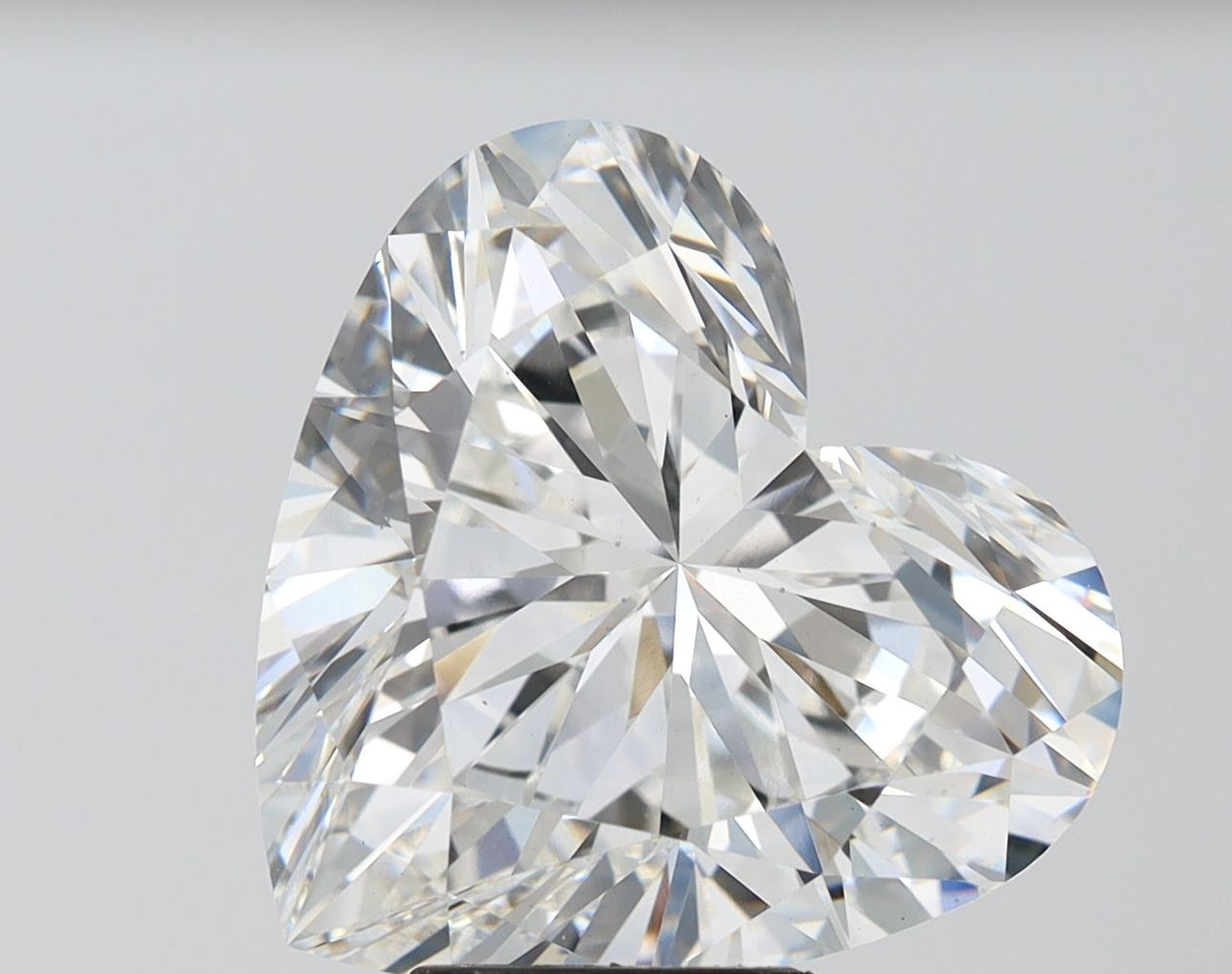 Lab-Grown Heart Diamond - 8.02 Carats, F Color, VS1 Clarity - Certified by IGI - Report Number: LG618444478
