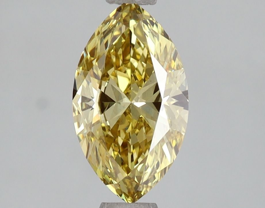 Lab-Grown Marquise Diamond - 1.04 Carats, Fancy Vivid Yellow Color, VS1 Clarity - Certified by IGI - Report Number: LG649413889