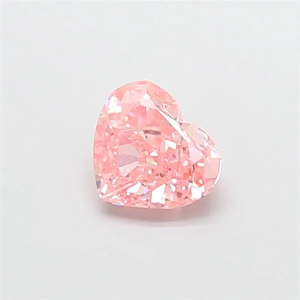 2.09 CTW Fancy Vivid Pink Heart Lab Grown Diamond Earrings in 18K White Gold (IGI Certified)