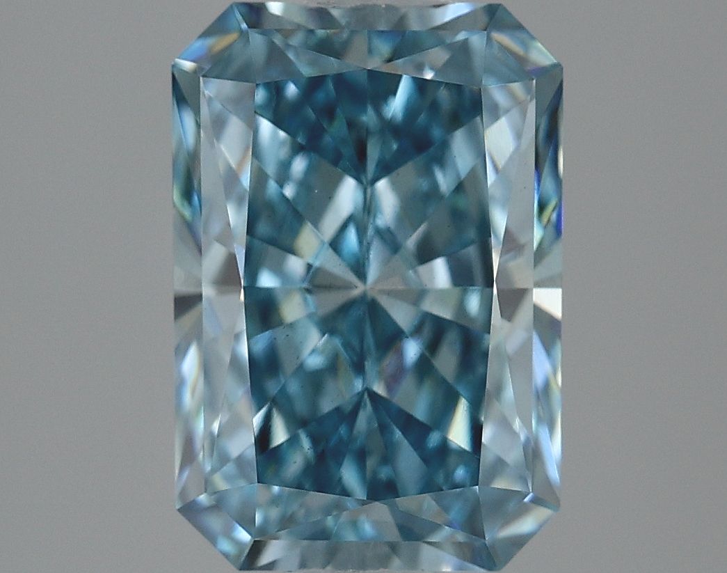 Lab-Grown Radiant Diamond - 2.07 Carats, Fancy Vivid Blue Color, VS1 Clarity - Certified by IGI - Report Number: LG634405651