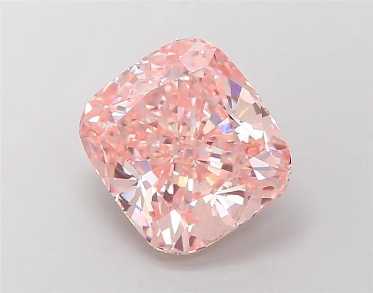 Diamant de laboratoire modifié coussin de 5,10 ct (couleur rose intense fantaisie, pureté VS1, certifié IGI)