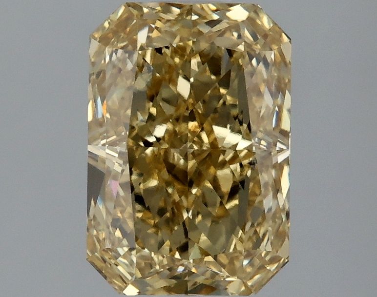 Lab-Grown Radiant Diamond - 1.95 Carats, Fancy Intense Gray Yellow Color, VS1 Clarity - Certified by IGI - Report Number: LG647448077