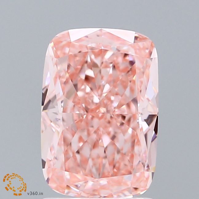 Lab-Grown Cushion Diamond - 2.01 Carats, Fancy Vivid Pink Color, VVS2 Clarity - Certified by IGI - Report Number: LG663412736