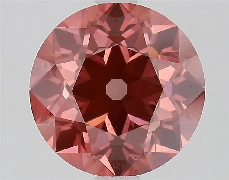 Diamant de laboratoire taille européenne de 2,54 ct (couleur rose brunâtre vif fantaisie, pureté VS1, certifié IGI)