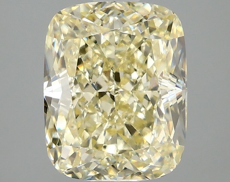 Lab-Grown Cushion Diamond - 3.05 Carats, Fancy Yellow Color, VVS2 Clarity - Certified by IGI - Report Number: LG675578593