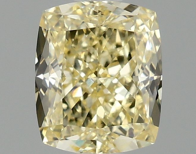 Lab-Grown Cushion Diamond - 1.07 Carats, Fancy Intense Yellow Color, VS1 Clarity - Certified by IGI - Report Number: LG671489017