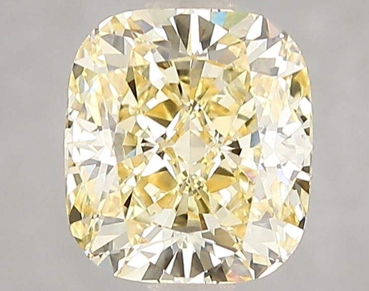 Lab-Grown Cushion Diamond - 2.1 Carats, Fancy Intense Yellow Color, VVS2 Clarity - Certified by IGI - Report Number: LG660453410