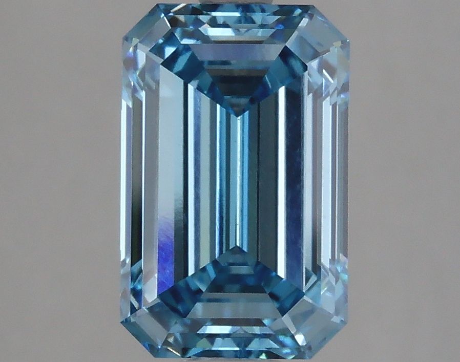 Lab-Grown Emerald Diamond - 3.01 Carats, Fancy Vivid Blue Color, VS1 Clarity - Certified by IGI - Report Number: LG626420490
