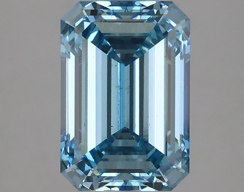Lab-Grown Emerald Diamond - 2.56 Carats, Fancy Vivid Blue Color, VS2 Clarity - Certified by IGI - Report Number: LG633423905