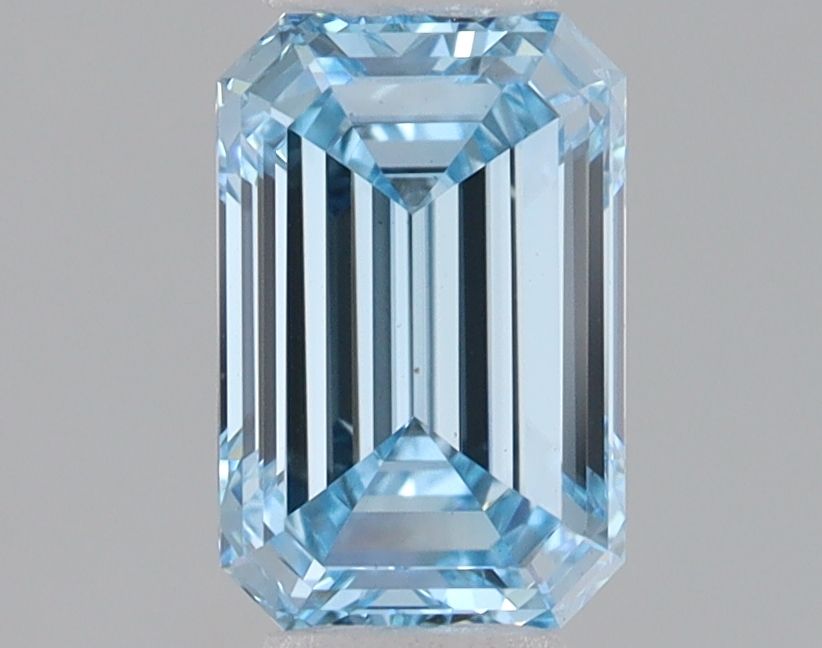 Lab-Grown Emerald Diamond - 1.1 Carats, Fancy Intense Blue Color, VS1 Clarity - Certified by IGI - Report Number: LG680534541