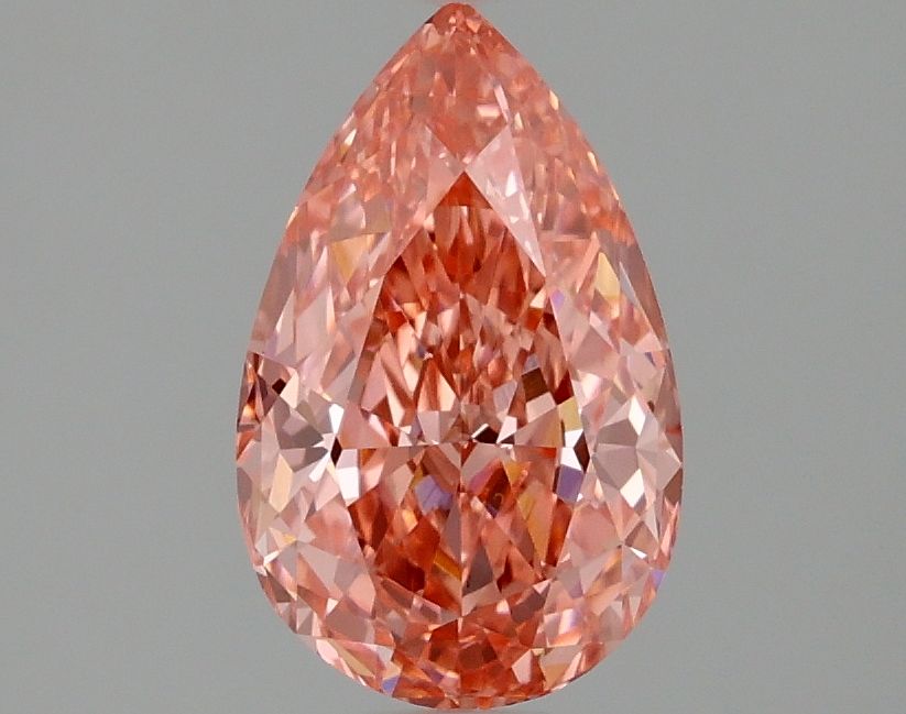 Lab-Grown Pear Diamond - 1.49 Carats, Fancy Vivid Pink Color, VS1 Clarity - Certified by IGI - Report Number: LG677579185