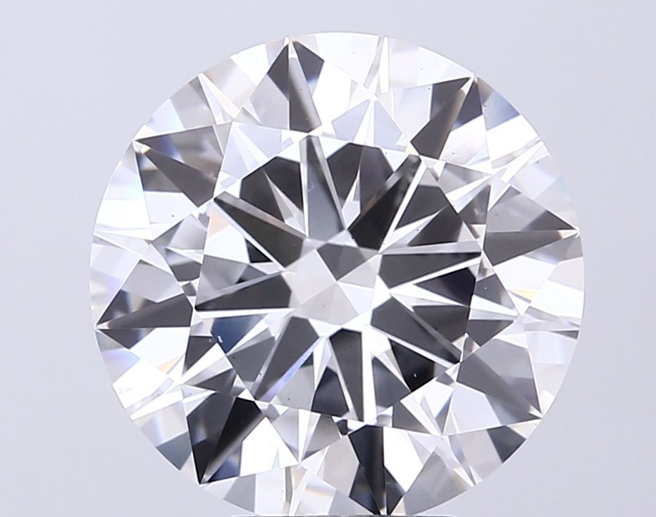 Lab-Grown Round Diamond - 7.03 Carats, E Color, VS1 Clarity - Certified by IGI - Report Number: LG715580537