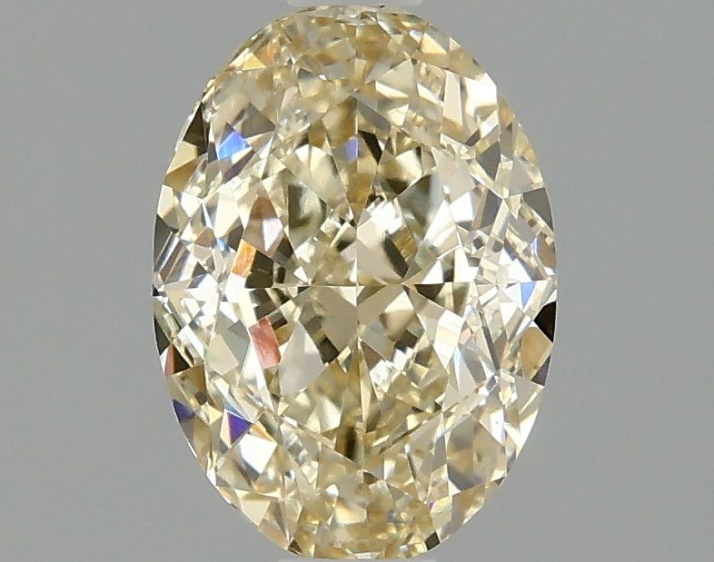 Lab-Grown Oval Diamond - 1.53 Carats, Fancy Yellow Color, VVS2 Clarity - Certified by IGI - Report Number: LG675550962