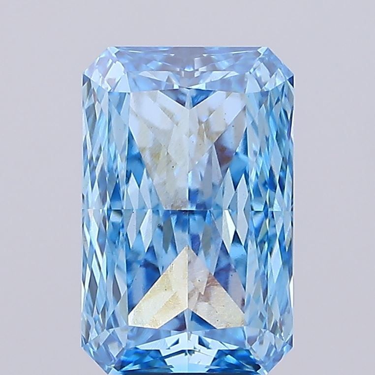 Lab-Grown Radiant Diamond - 7.23 Carats, Fancy Vivid Blue Color, VS1 Clarity - Certified by IGI - Report Number: LG689507486