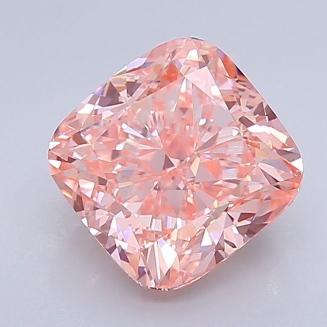Lab-Grown Cushion Diamond - 3.05 Carats, Fancy Vivid Pink Color, VVS2 Clarity - Certified by IGI - Report Number: LG638444388