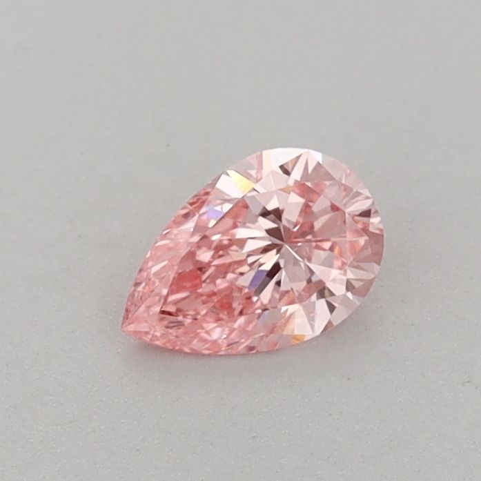 Lab-Grown Pear Diamond - 0.31 Carats, Fancy Vivid Pink Color, VS1 Clarity - Certified by IGI - Report Number: LG651444240