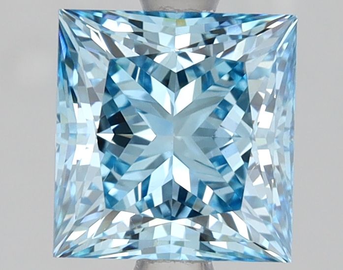 Lab-Grown Princess Diamond - 2.03 Carats, Fancy Vivid Blue Color, VVS2 Clarity - Certified by IGI - Report Number: LG625497822