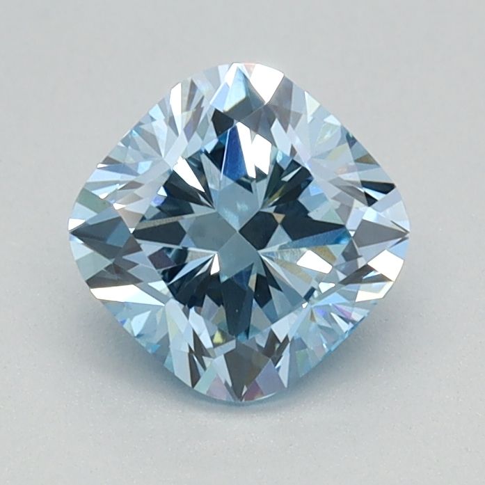 Lab-Grown Cushion Diamond - 0.82 Carats, Fancy Intense Blue Color, VVS2 Clarity - Certified by IGI - Report Number: LG626424800