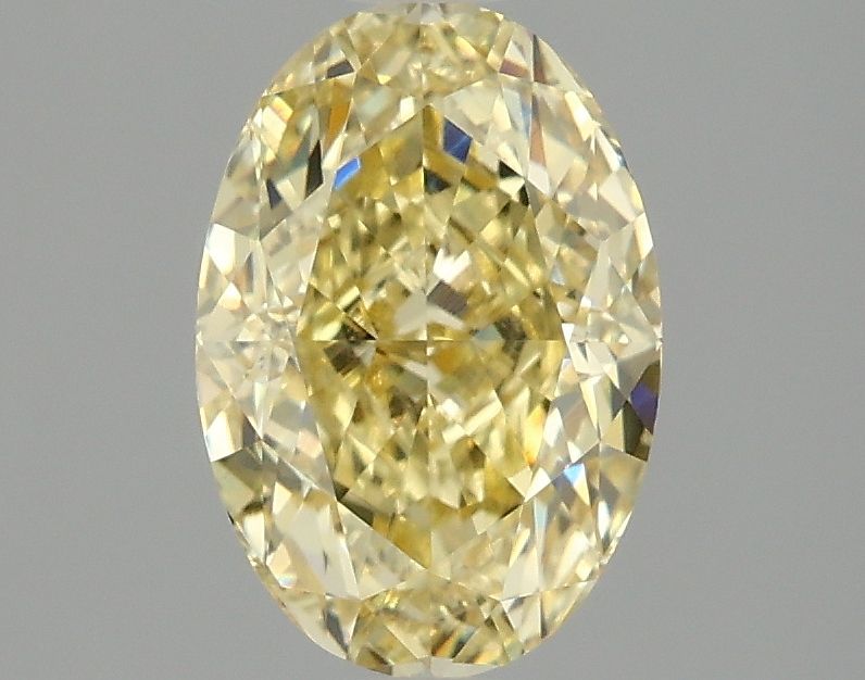 Lab-Grown Oval Diamond - 2.01 Carats, Fancy Intense Yellow Color, VVS2 Clarity - Certified by IGI - Report Number: LG670432831