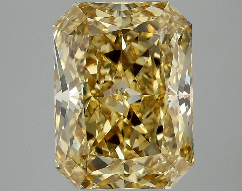 Lab-Grown Radiant Diamond - 4.1 Carats, Fancy Intense Yellow Color, VVS2 Clarity - Certified by IGI - Report Number: LG662432397