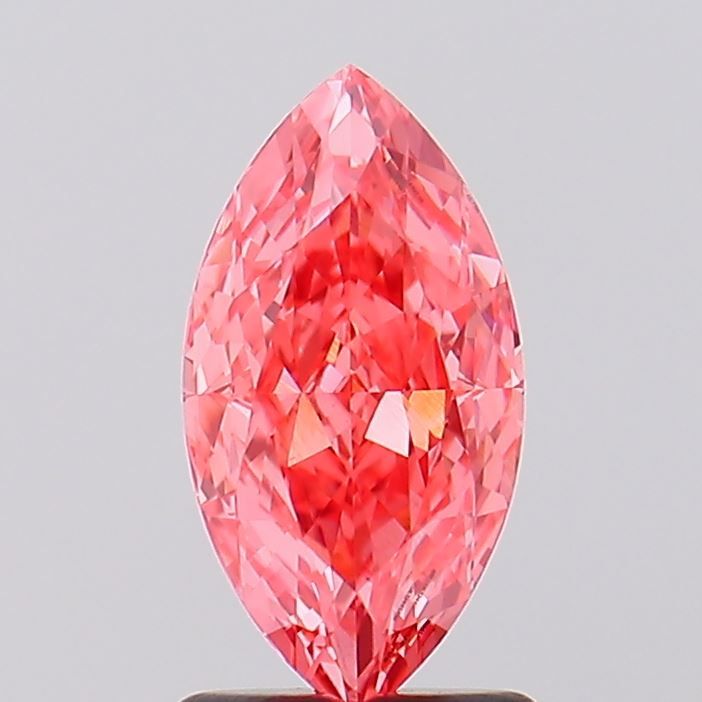 Lab-Grown Marquise Diamond - 1.52 Carats, Fancy Vivid Pink Color, VS1 Clarity - Certified by IGI - Report Number: LG632445738