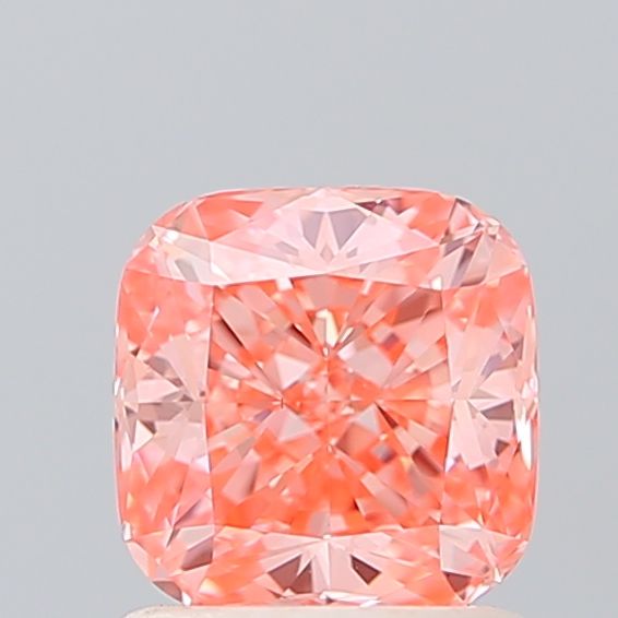 Lab-Grown Cushion Diamond - 1.11 Carats, Fancy Vivid Pink Color, VS1 Clarity - Certified by IGI - Report Number: LG617416890