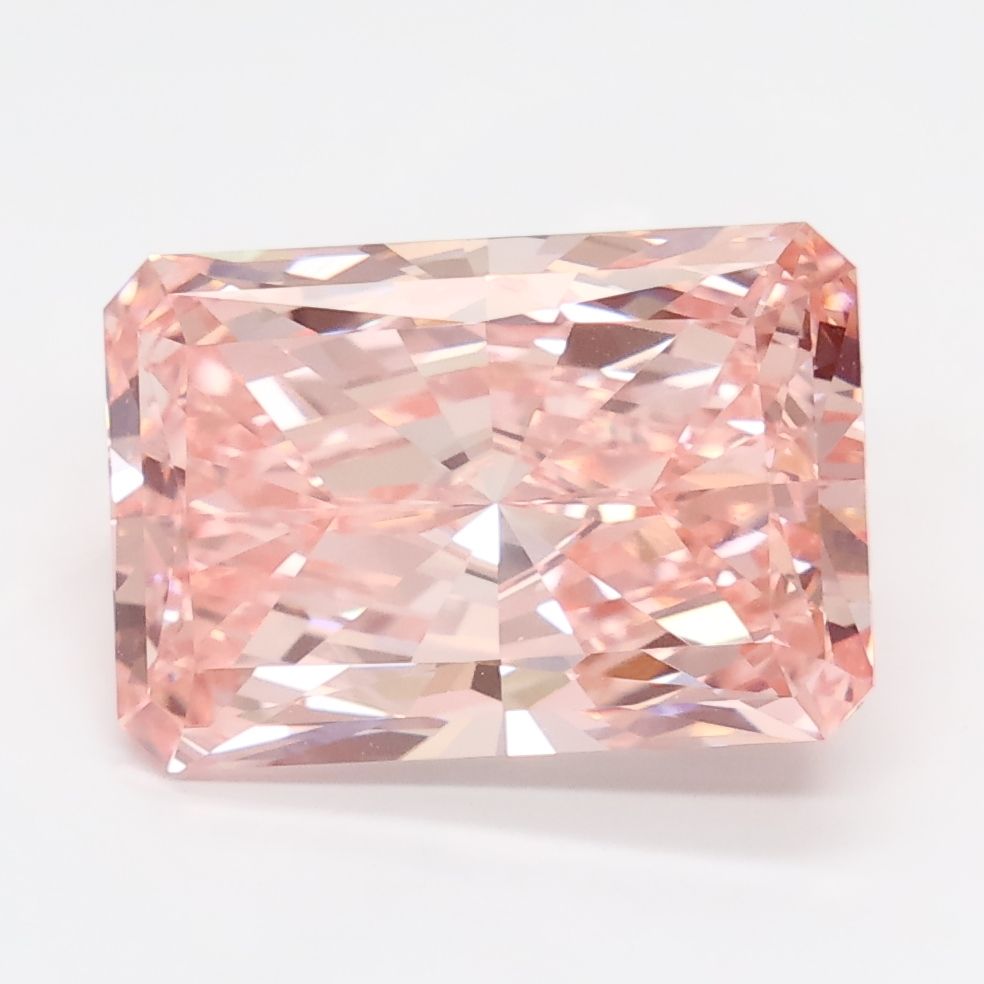 Lab-Grown Radiant Diamond - 4.51 Carats, Fancy Vivid Pink Color, VVS2 Clarity - Certified by IGI - Report Number: LG683563569