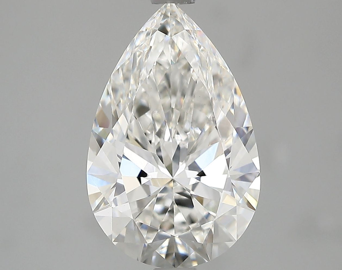 Lab-Grown Pear Diamond - 3.04 Carats, F Color, VVS2 Clarity - Certified by IGI - Report Number: LG689570560