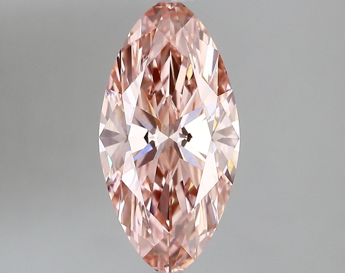 Lab-Grown Marquise Diamond - 1.6 Carats, Fancy Vivid Pink Color, VS1 Clarity - Certified by IGI - Report Number: LG683527578