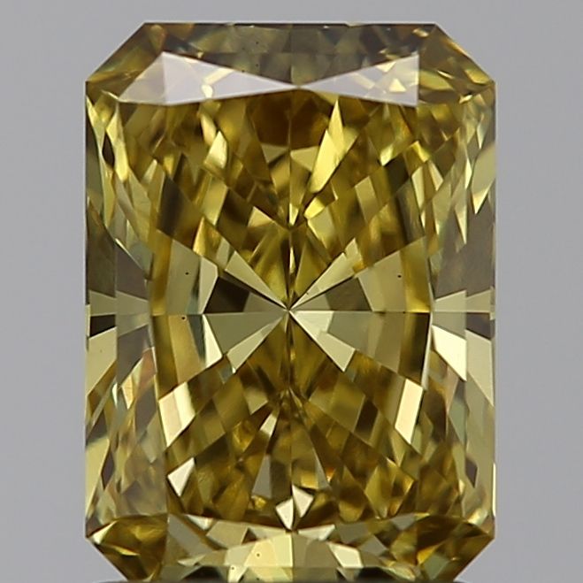 Lab-Grown Radiant Diamond - 1.53 Carats, Fancy Intense Yellow Color, VS2 Clarity - Certified by IGI - Report Number: LG595381635