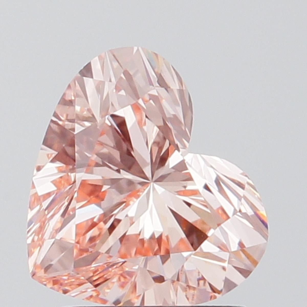 Lab-Grown Heart Diamond - 1.59 Carats, Fancy Intense Pink Color, VVS2 Clarity - Certified by IGI - Report Number: LG687508068
