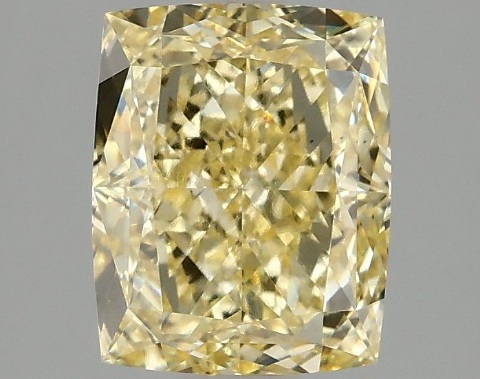 Lab-Grown Cushion Diamond - 2.03 Carats, Fancy Intense Yellow Color, VS2 Clarity - Certified by IGI - Report Number: LG674554651