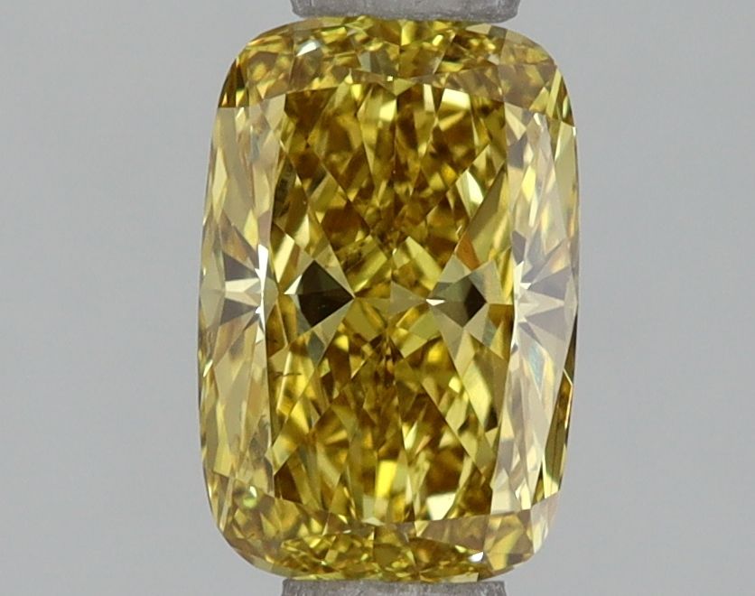 Lab-Grown Cushion Diamond - 1.0 Carats, Fancy Vivid Yellow Color, VS1 Clarity - Certified by IGI - Report Number: LG658492435