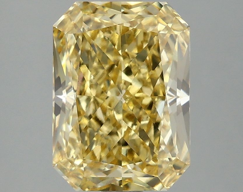 Lab-Grown Radiant Diamond - 3.07 Carats, Fancy Intense Yellow Color, VVS2 Clarity - Certified by IGI - Report Number: LG663405970