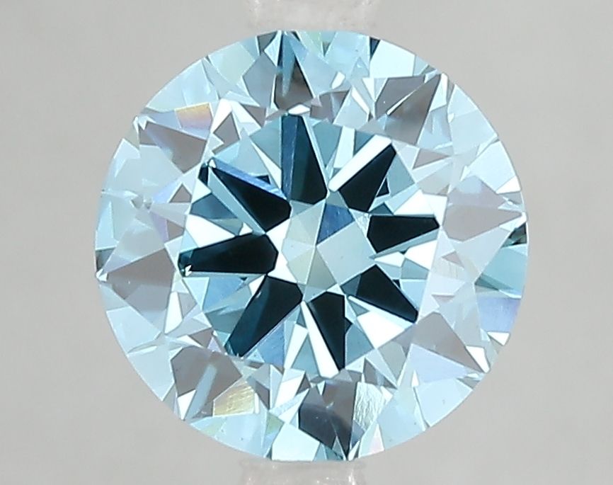 Lab-Grown Round Diamond - 2.5 Carats, Fancy Vivid Blue Color, VS1 Clarity - Certified by IGI - Report Number: LG666431941
