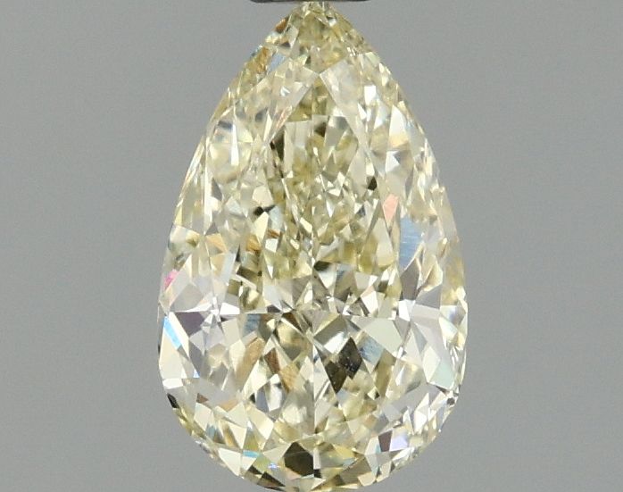 Lab-Grown Pear Diamond - 1.02 Carats, Fancy Yellow Color, VVS1 Clarity - Certified by IGI - Report Number: LG670447203