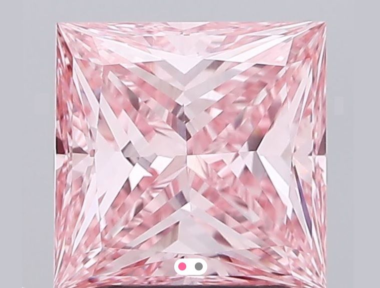 Lab-Grown Princess Diamond - 1.89 Carats, Fancy Vivid Pink Color, VVS2 Clarity - Certified by IGI - Report Number: LG598326689