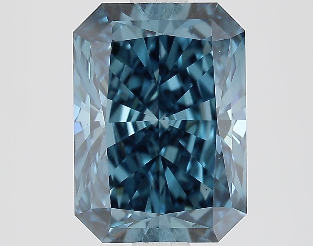 Lab-Grown Radiant Diamond - 2.0 Carats, Fancy Vivid Blue Color, VS1 Clarity - Certified by IGI - Report Number: LG681516142