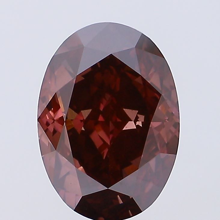 Lab-Grown Oval Diamond - 7.0 Carats, Fancy Deep Brownish Pink Color, VS1 Clarity - Certified by IGI - Report Number: LG658482157
