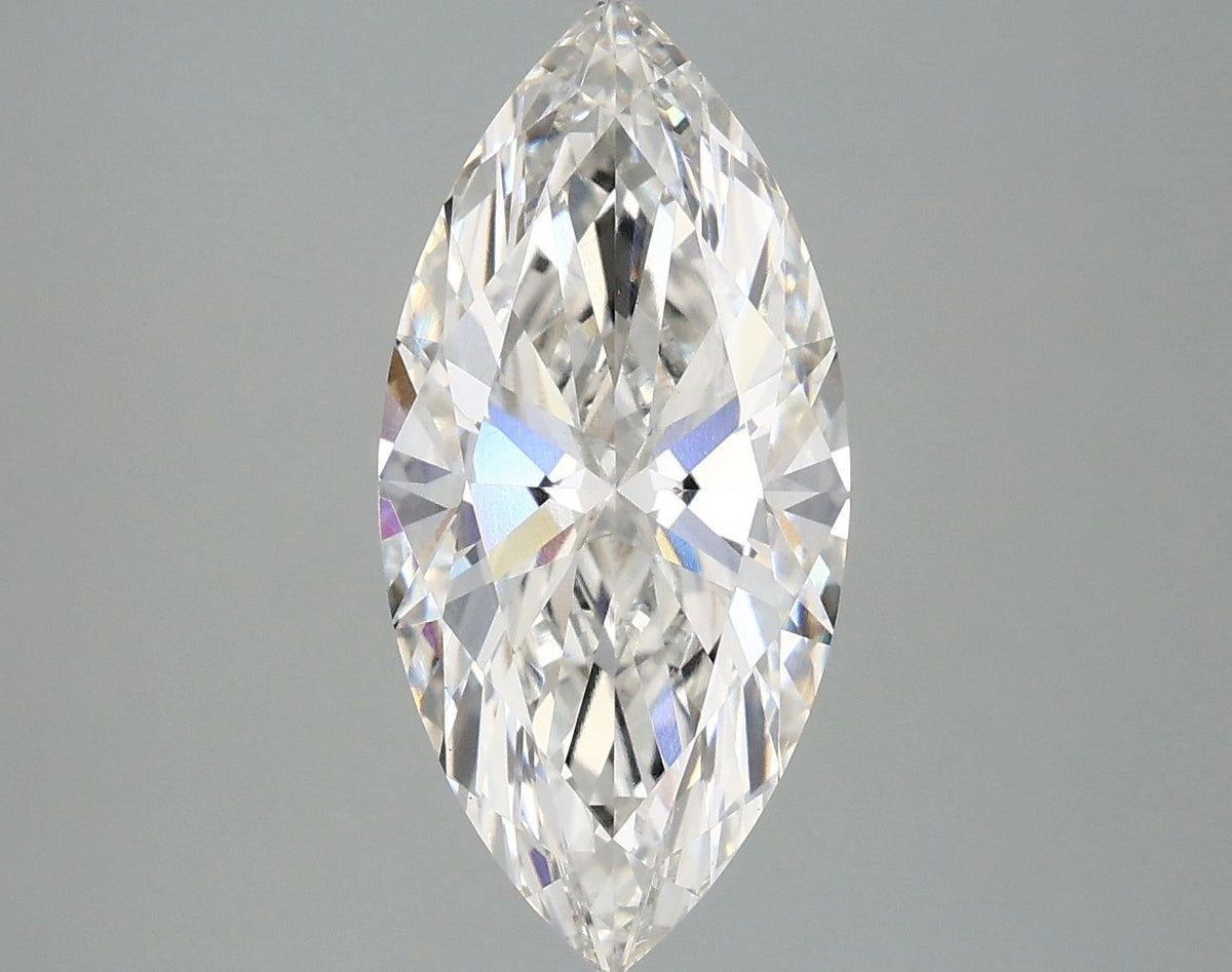 Lab-Grown Marquise Diamond - 2.96 Carats, F Color, VS1 Clarity - Certified by IGI - Report Number: LG680583791
